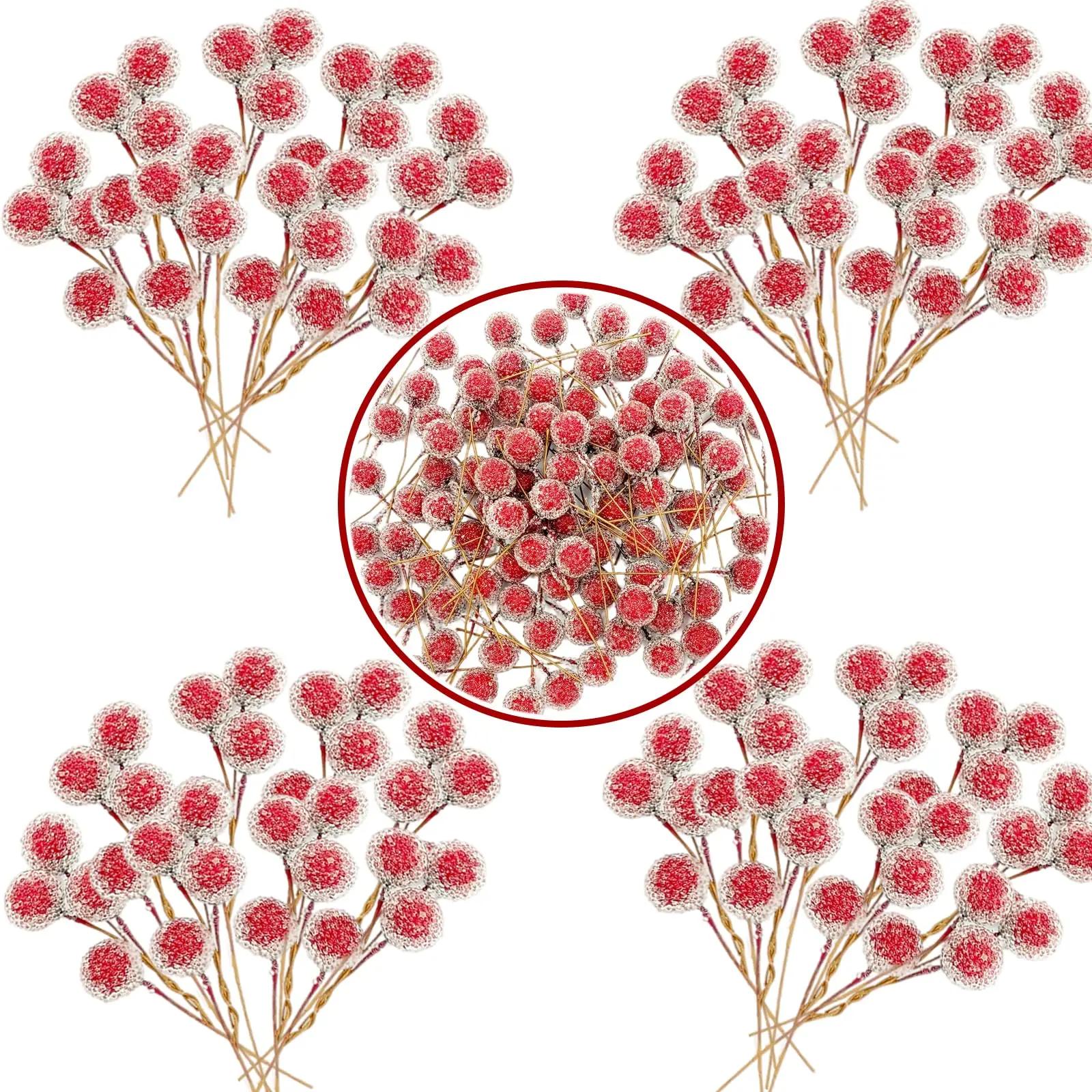 

Artificial Red Berries Christmas Decoration 100pcs/Set Gold Silver Fake Fruits 2026 New Year Party Diy Wreath Xmas Tree Decors красный