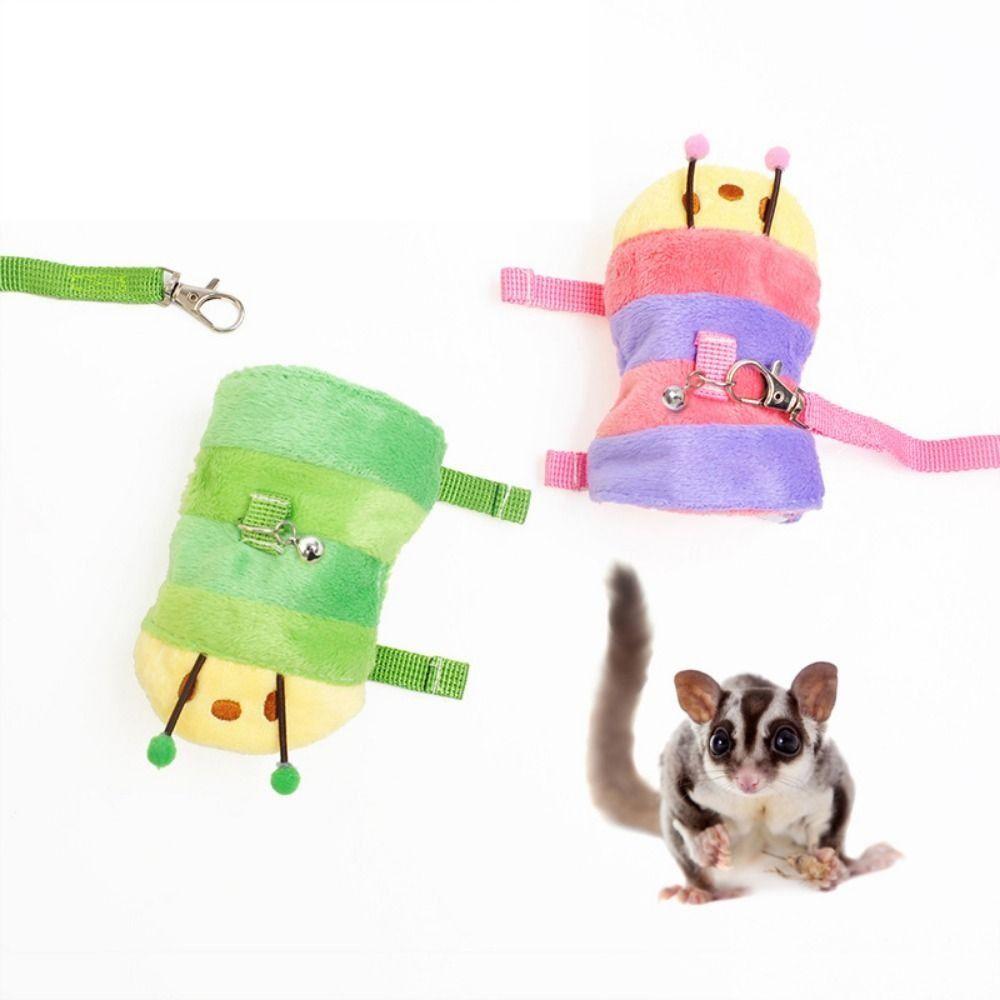 Adjustable Hamster Vest Harness Cartoon Hamster Lead Rope Soft Ferret Walking Leash Walking