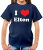 I Love Elton - Kids T-Shirt - Gig Concert Music Love John Rocket Man