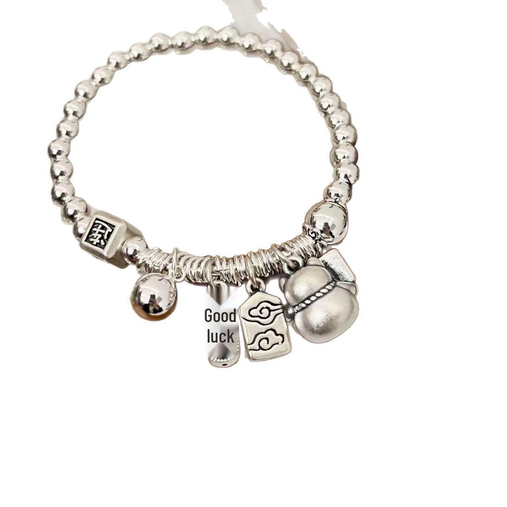 Retro Lucky Cat Bead Bracelet: Women's Fashion for Wealth & Fortune