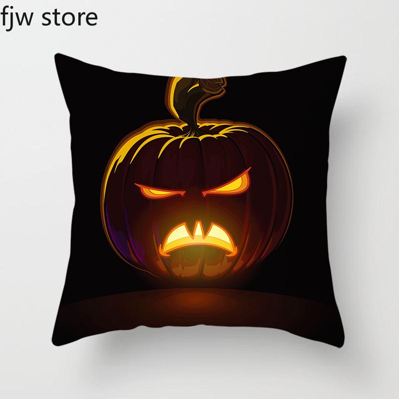 Halloween Decoration Pillowcase Pumpkin Ghost Face Party Sofa Cushion Cover Bedroom Home Decor 45x45cm
