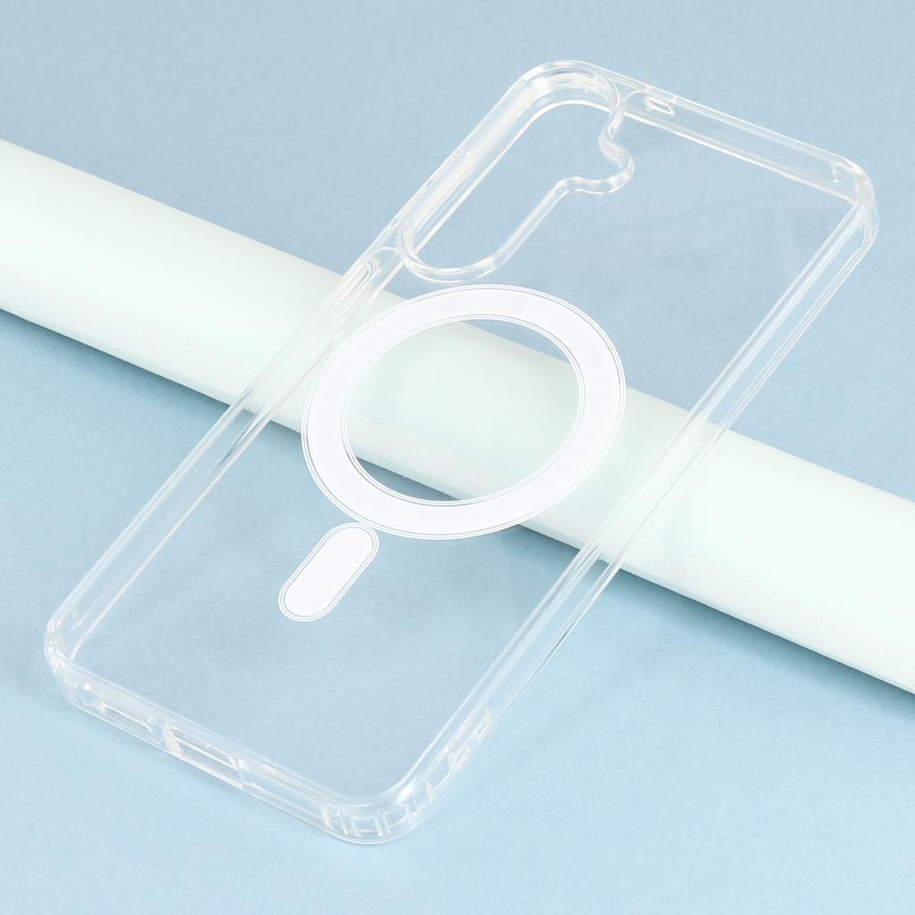 For Samsung Galaxy S25+ Case Compatible with MagSafe TPU+Acrylic Clear Phone Cover