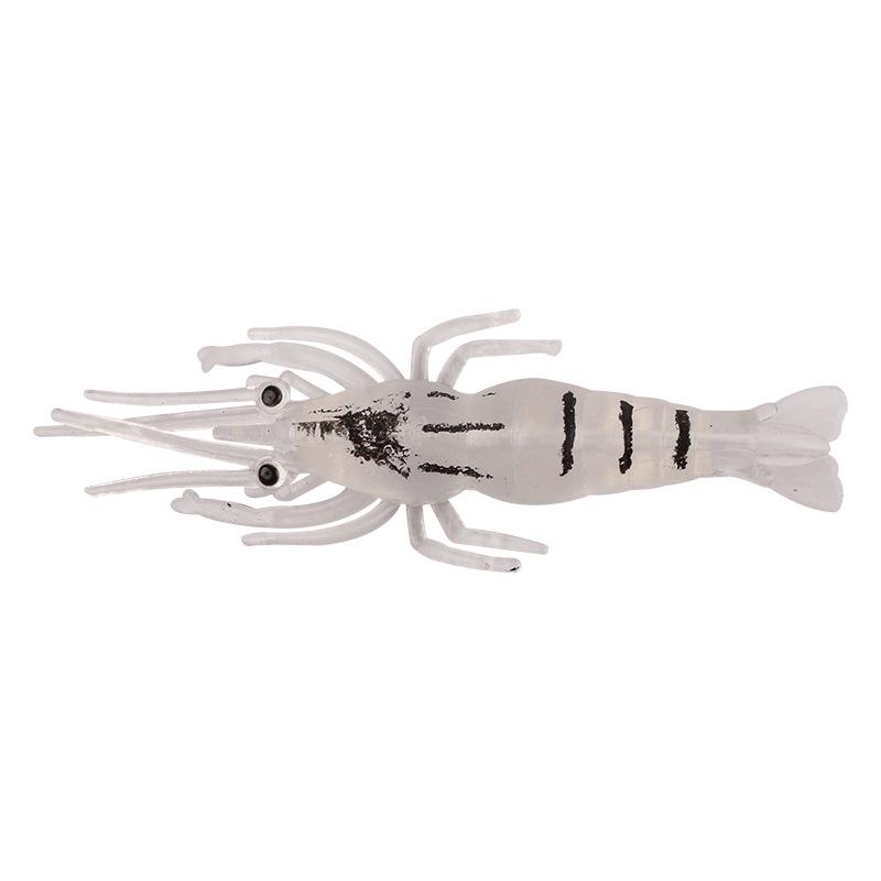 Luminous Soft Shrimp Bait with Hook - 5pcs, Simulated Small Grass Shrimp