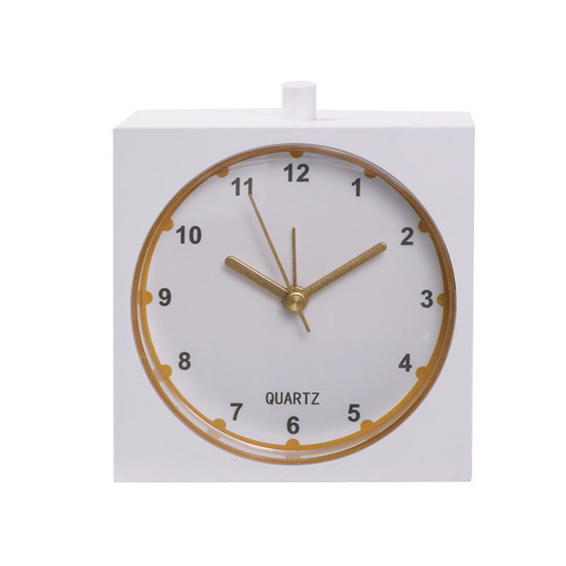 Simple Alarm Clock Bedside Clock with Night Light Silent Movement Scanning Clock Nordic Style Small Alarm Clock