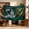 New York Jets (1) Personalized Name Blanket Soft Cozy Gift for Sofa Bed Couch Home Decoration