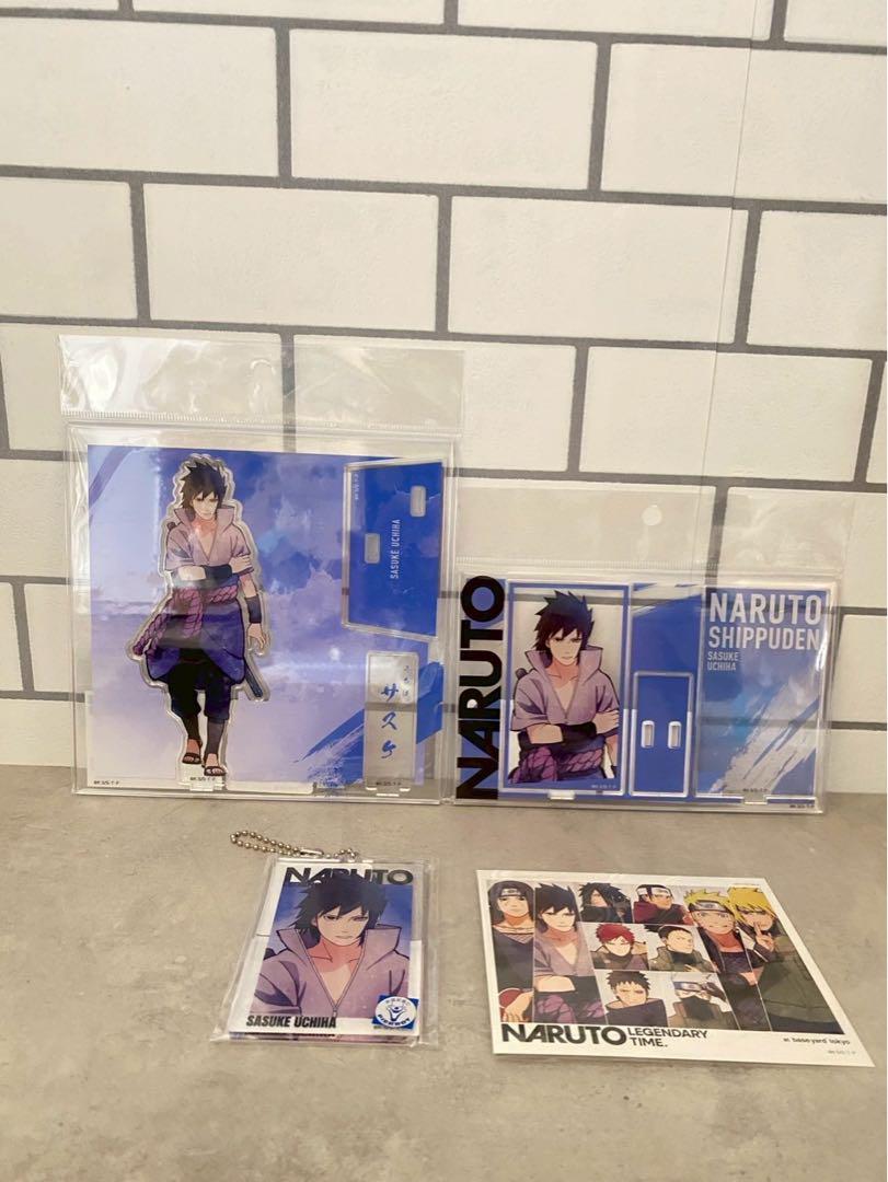 

[USED] NARUTO Baseyard Acrylic Stand Acrylic Keychain Bonus Sasuke 4 Pieces