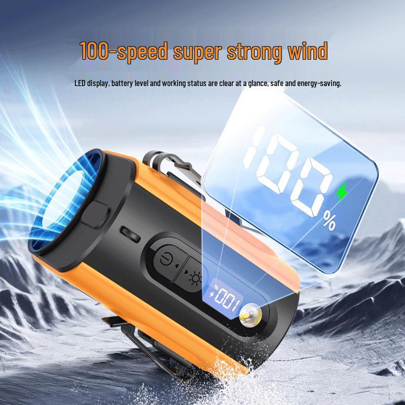 New Leafless High-Speed USB Waist Clip Fan for Camping