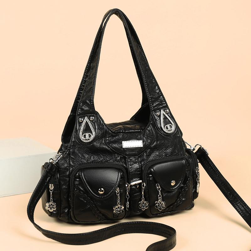 Women's Handbag Large Capacity Commuting Shoulder Bag PU Crossbody Bag