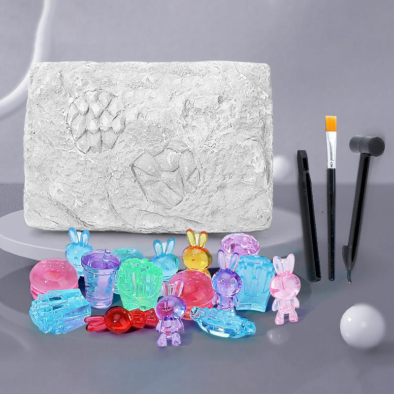 1 Set Digging Gems For Treasures Dinosaur Fossils Mining Treasure Blind Box Children'S Archaeological Excavation Toys