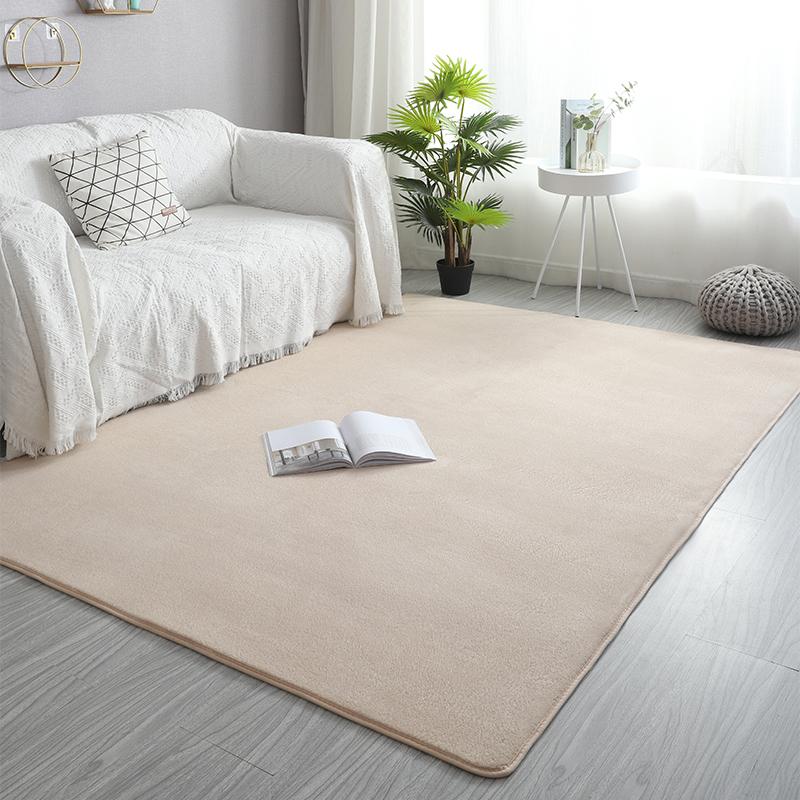 Pink Coral Velvet Carpet Living Room Short Plush Rug Bedroom Floor Mat Home Decor Rug for Kids Room Carpet Silent Moisture-proof