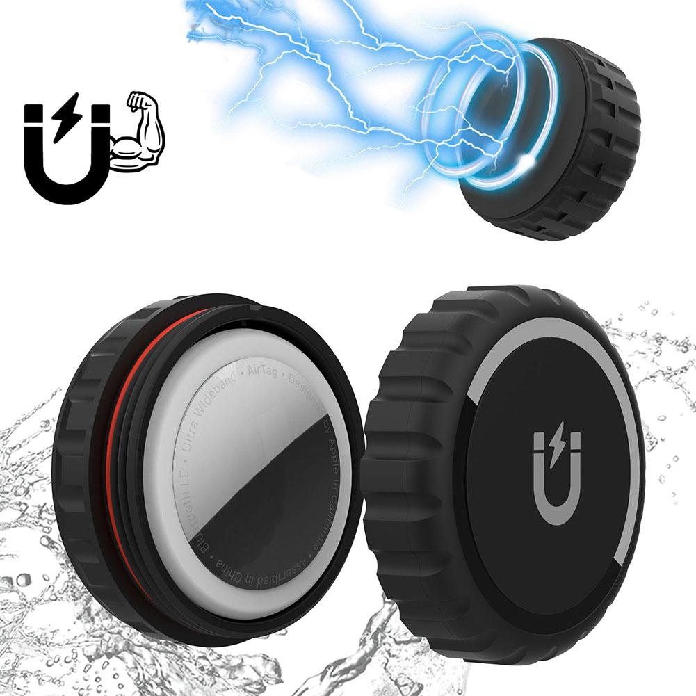 1Pcs Apple AirTag Super Magnetic Waterproof Protective Case, Waterproof Anti-lost Locator Protective Case