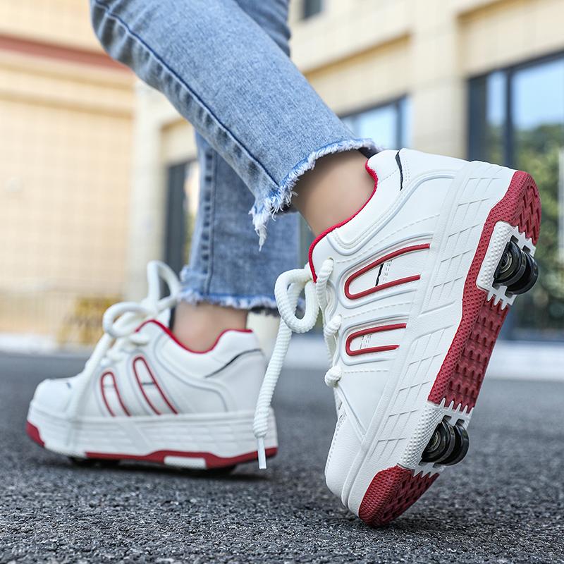 Dziecięce buty do chodzenia na czterech kółkach Odpinane buty płaskie Dziecięce buty do jazdy na czterech kółkach Buty do jazdy dla dziewczynki