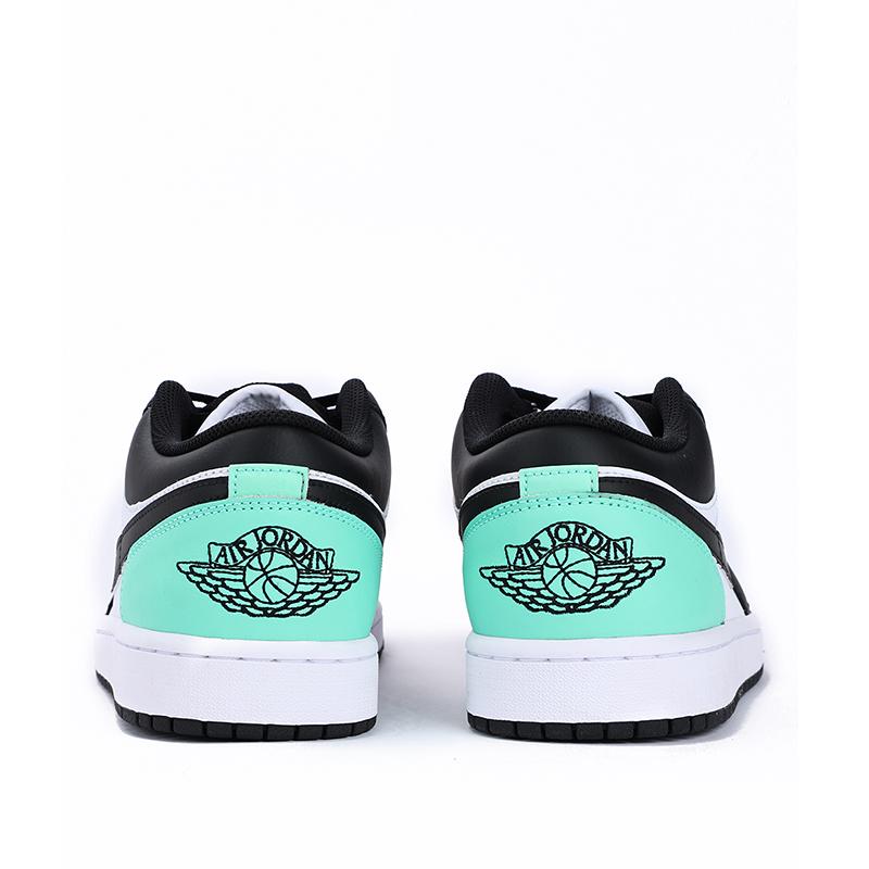 Jordan Air Jordan 1 Low top Vintage Basketball Shoes Men's Black Green 553558-131(Team59-SBOX)