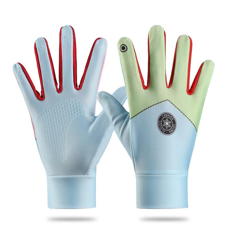 Children's Sunscreen Gloves Boys and Girls Summer Thin Sports Non-slip Full Finger Play Pulley Breathable Riding Gloves