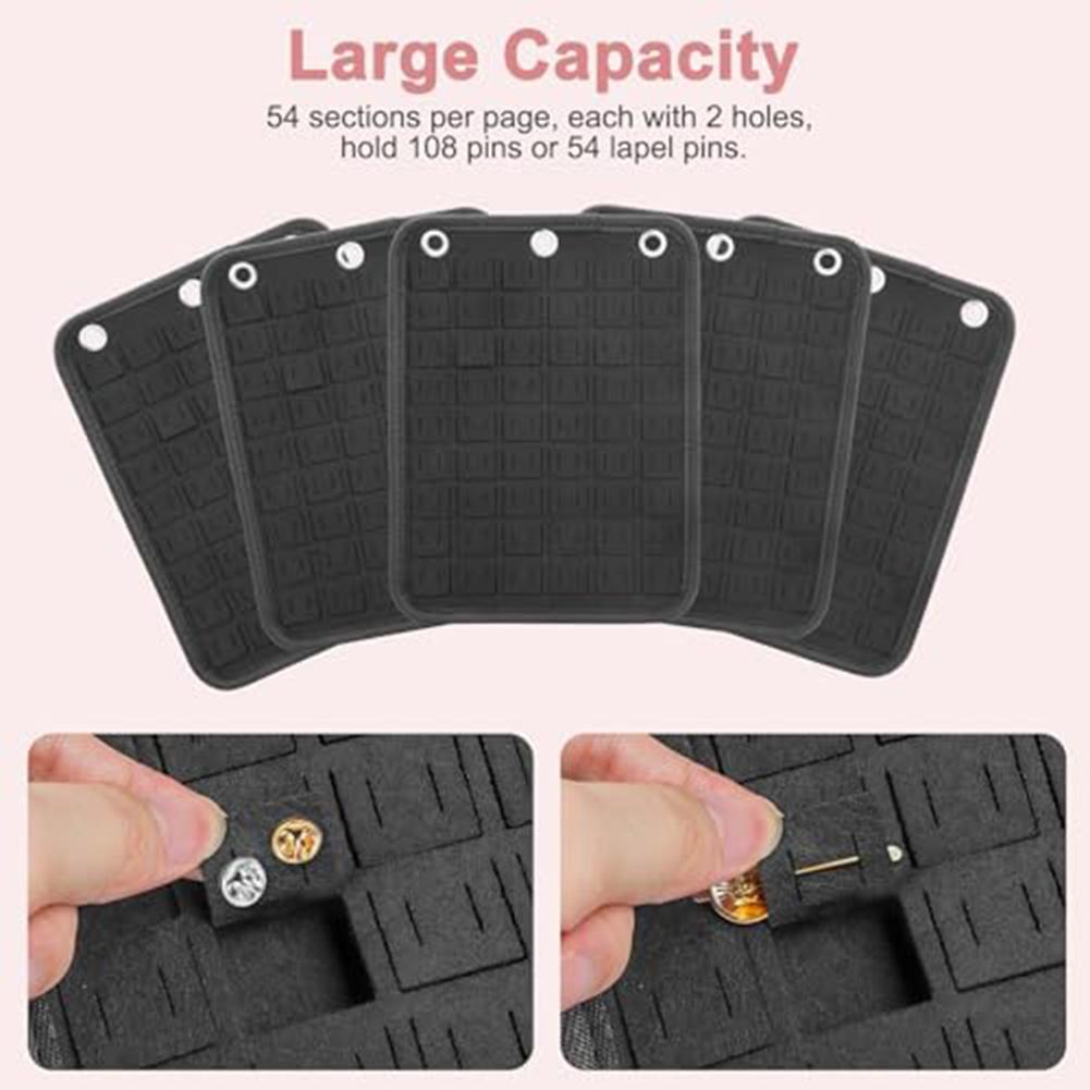 Collection Showcase Badge Organizer Compact Pin Storage Solution Compact Storage Solution Five-Page Layout For Collectors