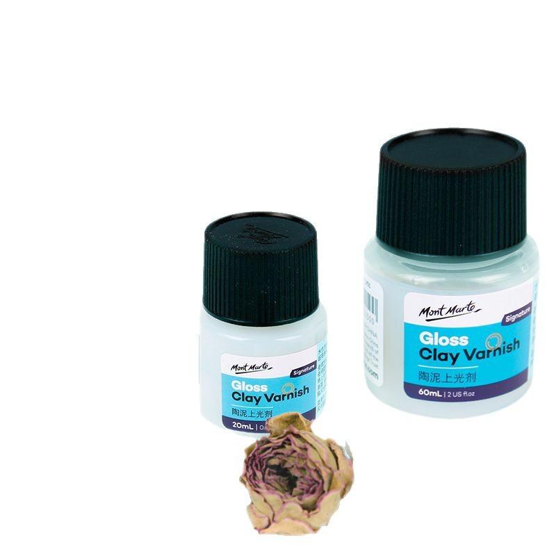 60/120ml Glossy Clay Varnish Gloss Signature Clay Acrylic Air Dry High Gloss Finish for Ceramics Oil Painting Wood Maintenance