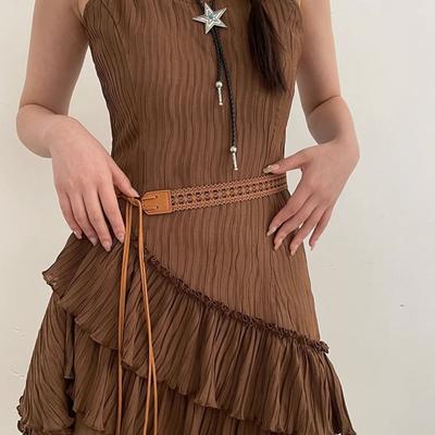 Ceinture de taille Style ethnique Ceinture Ceinture de taille Chaîne de taille pour femme Ceinture Bohème Vintage Robe décorative