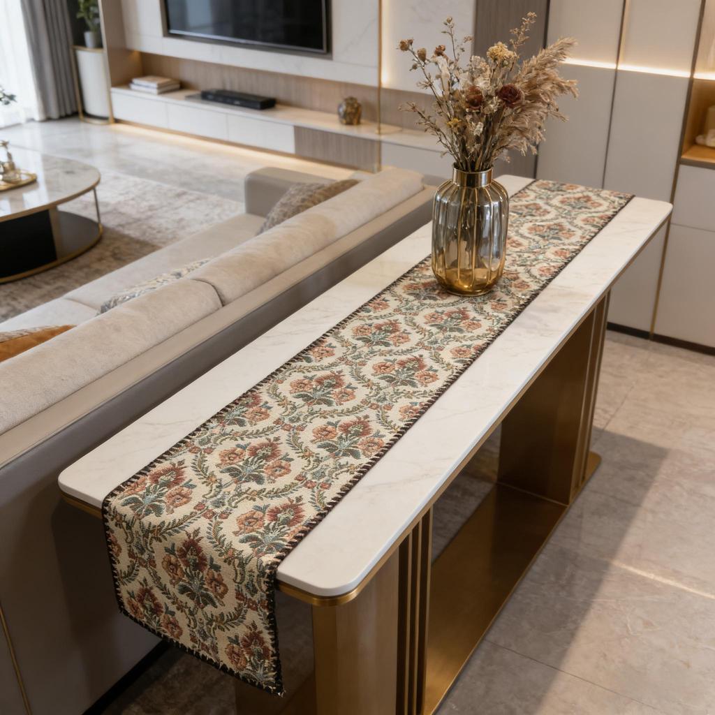 Cotton Linen Nordic Modern Home Decoration Durable Table Runner for Dining Table TV Cabinet Table Table Runner