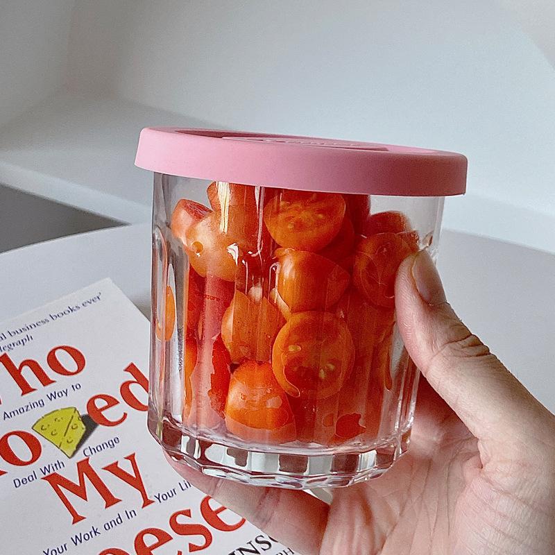 

Korea Style Women s Lunch Box Vertical Stripe Glass Storage Container for Refrigerator Food Preservation Bento Box Soup Cup