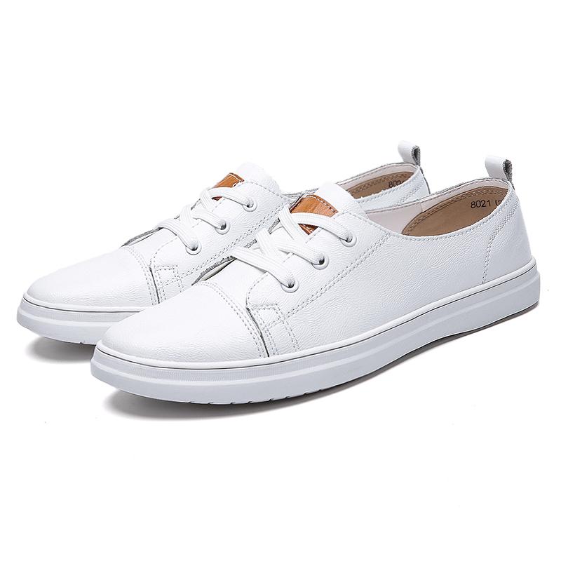 

Модные мужские кроссовки с круглым носком Удобные нескользящие на плоской подошве Молодежные Взрослые Для активного отдыха и ходьбы Мужские Белые туфли 44 белый