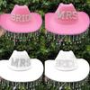 Tassel Cowgirl Hat Tassel Cowboy Hat Bachelorette Party Hat Bridal Party Mrs Hat