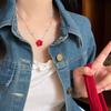 Rainbow Dopamine Flower Beaded Necklace for Women – Exquisite Niche Design Clavicle Chain