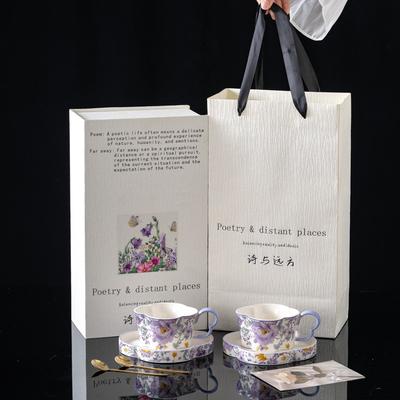 Poetry and Distance "Diana Rose" Birthday Gift Cup for Girlfriend Wedding Engagement Coffee Cup Gift Box
