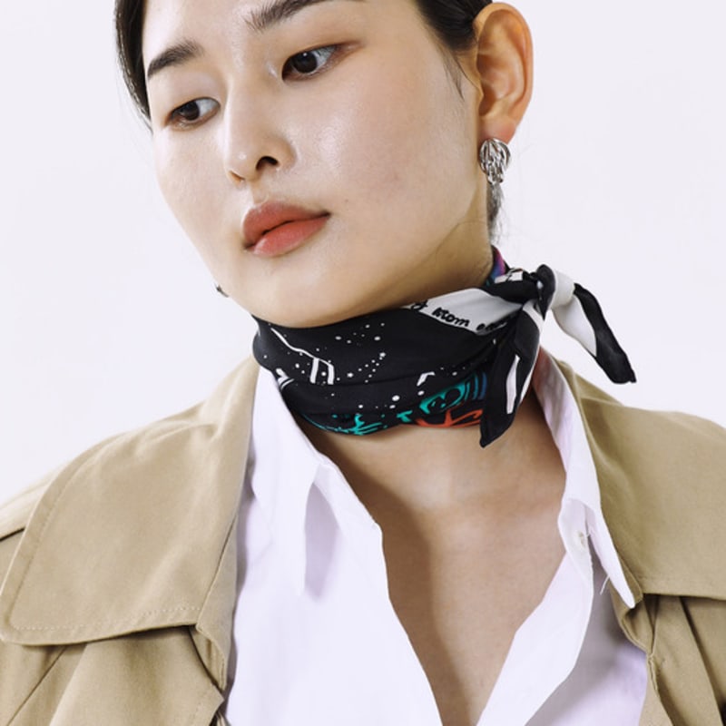 ONSZ Night Sky Scratch Silk Scarf