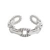 Retro S925 Women's Open Chain Ring - European American Celebrity Style, Cool and Trendy Index Finger Ring.