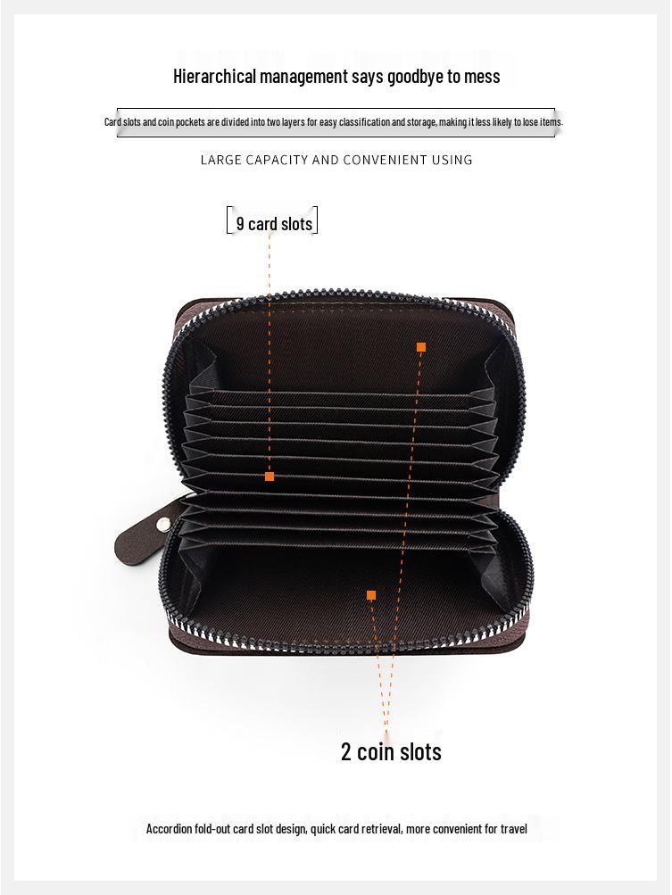 In Stock: 2023 Urban Minimalist PU Leather Card Holder - European & American Style