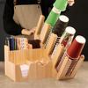 Wooden Cup Holder Milk Tea Cup Storage Rack Storage Holder Tissue Box Desktop Organizer Straw Holders Multifunctional Rack Shelf