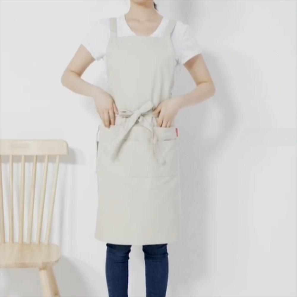 Cotton Household Waterproof Apron Hanging Neck Kitchen Apron Japanese-style Apron  Home