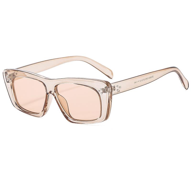 Sunglasses Men'S Uv Protection Glasses Retro Square Pink Sunglasses Women
