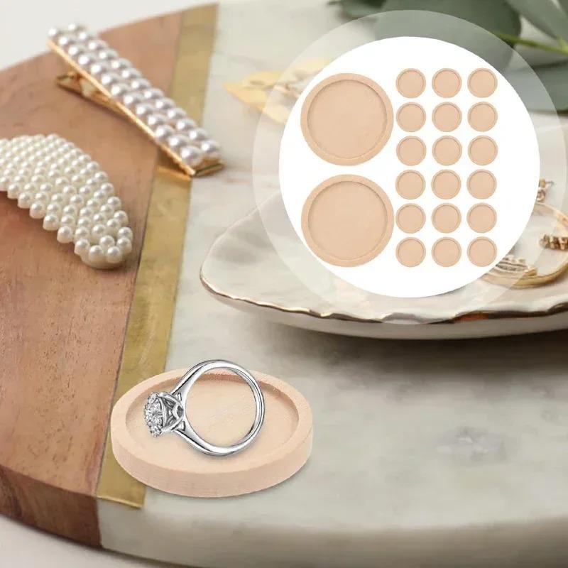 100pcs/lot 25-40mm Round Wood Pendant Trays Circle Wood Panels for Painting Round Canvas Boards, Unfinished Wooden Trays