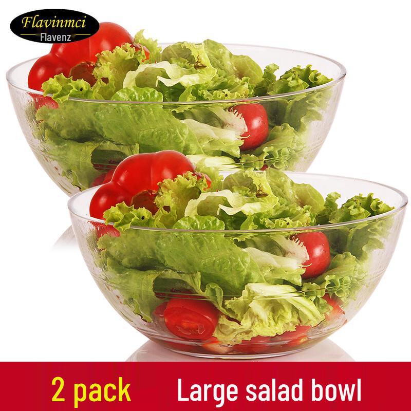 

Flavinmci Glass Salad Bowl