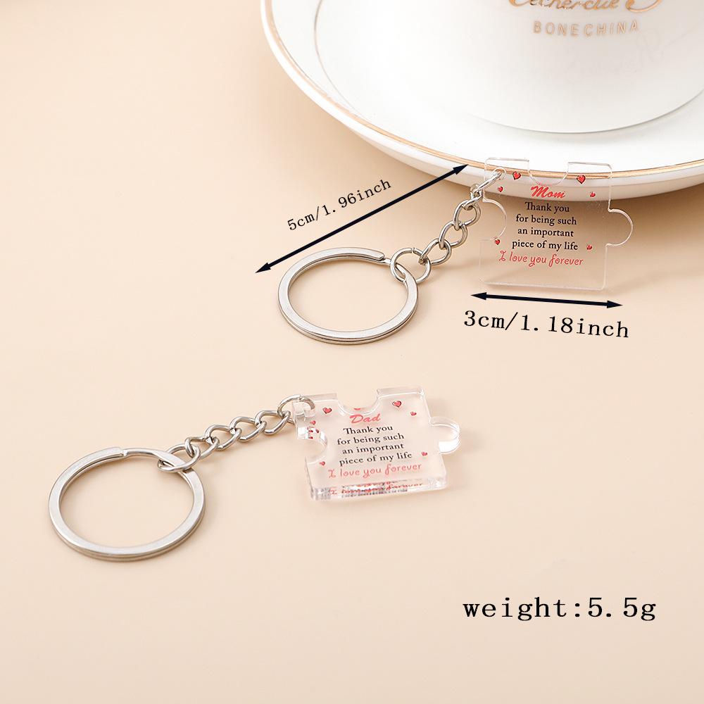 Acrylic Keychain Creative Small Gift Keychain Pendant Mothers Day Fathers Day Thanksgiving Day Gift