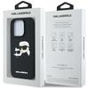 Karl Lagerfeld Hc 3D Rubber Double Heads Case For Iphone 16 Pro Black