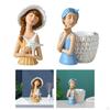 Figurine Storage Pencil Artware Collectible Statue Sculpture for Bedside Table Bedroom Living Room