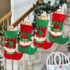Cartoon Elf Christmas Stockings Ornament Candy Gift Bag Christmas Hanging Socks For Tree Fireplaces Decoration
