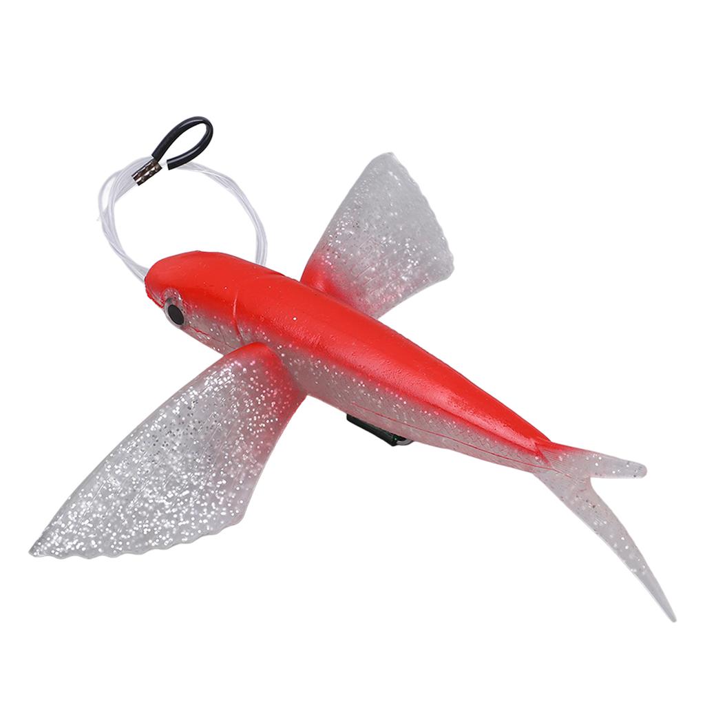 Simulation Flying Fish Bright Color Waterproof Portable Yummy Tuna Lures with Hook for Marine Tuna