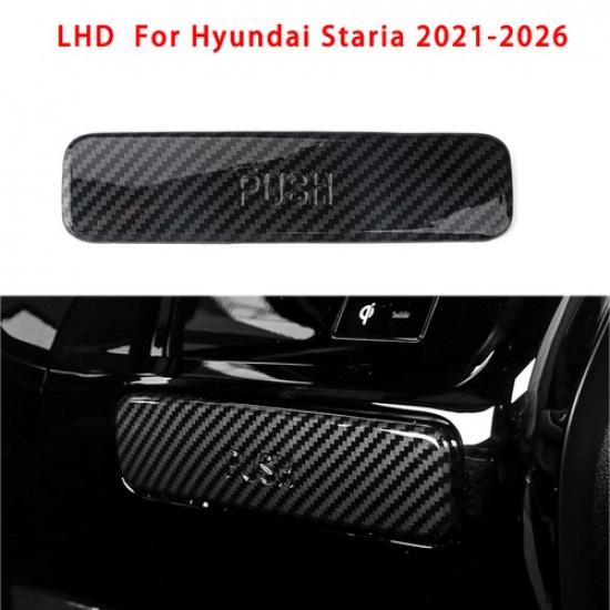 Декоративная накладка на рамку подстаканника на приборной панели для Hyundai Staria -2026 Carbon Fiber