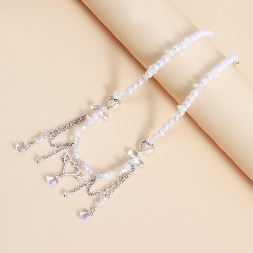 Jewelry Beaded Design Sense Sweet Cool Y2K Butterfly Choker Qianxi Wind Dopamine Necklace