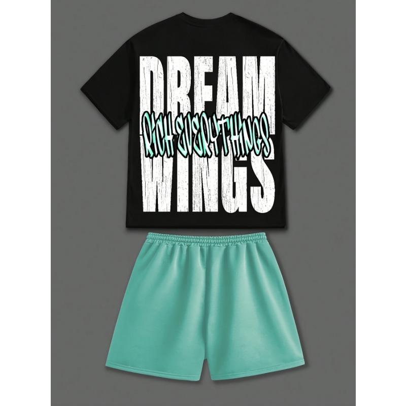 

Men S Short-Sleeve T-Shirt And Shorts Set XL