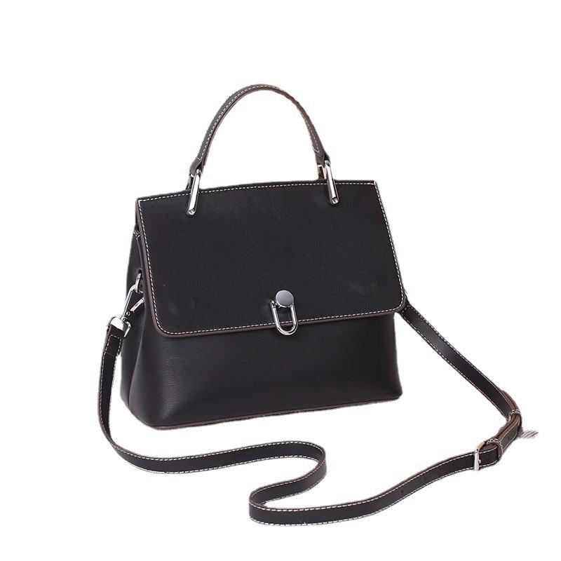 Dámská kabelka z pravé kůže, jarní a letní, ruční, přes jedno rameno, crossbody, velká kapacita, módní a všestranná