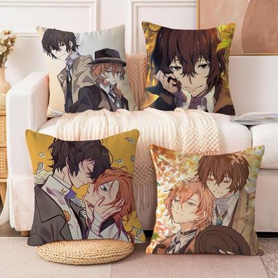 Bungo Stray Dogs Dazai Chuuya Μαξιλαροθήκη Toon Δώρο Κάλυμμα Μαξιλαριού Υπνοδωμάτιο Σπίτι Καναπές Καρέκλα Κάθισμα Διακόσμηση Θήκη Μαξιλαριού