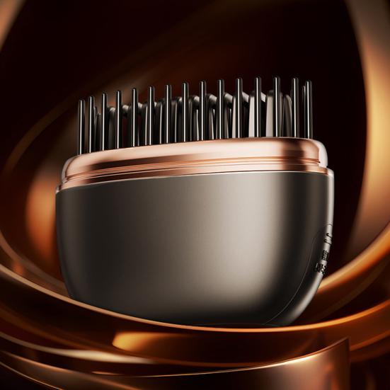 Mini Haarglättungsbürste Tragbar Reise Leicht Wiederaufladbar Schnell Aufheizend Heißkamm 3 Temperaturstufen Einstellbar Elektrisches Haarstyling