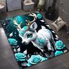 1PC Flower Deer Printed Carpet for Bedroom Living Room Bedside Sofa Floor Mat Modern Home Decor Area Rug Fast Shipping