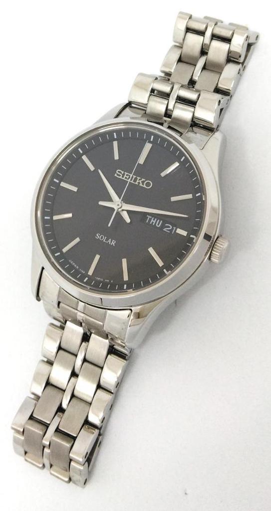 [USED] Used Seiko Day-Date Men's Watch with Solar Battery (107085)