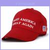 Election Classic Red Cotton Baseball Cap With Embroidered Lettering For Adults
