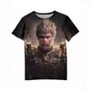 T-shirt a maniche corte con stampa a colori e pattern Black Myth Wukong 2024 Estate Uomo e Donna Casual Versatile Moda